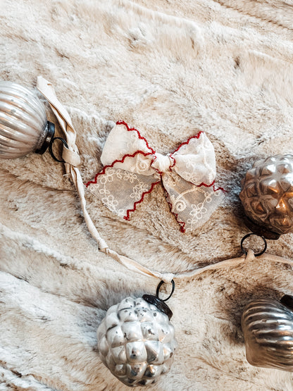Ruby Lace Bow